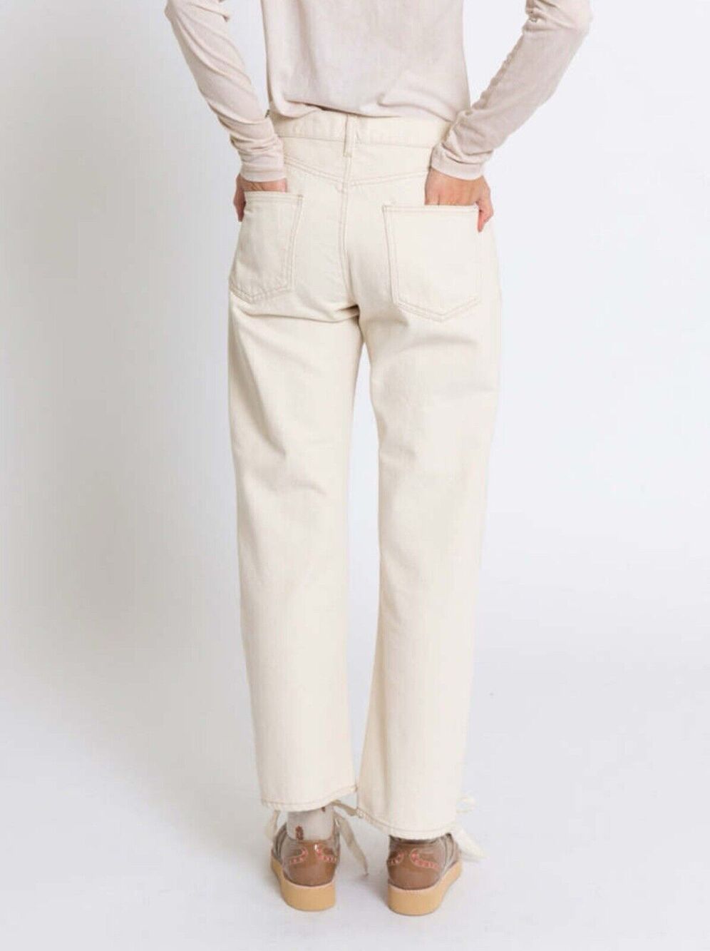 Bellerose Cream Natural White High Rise Popeye Jeans 25 X 27.5